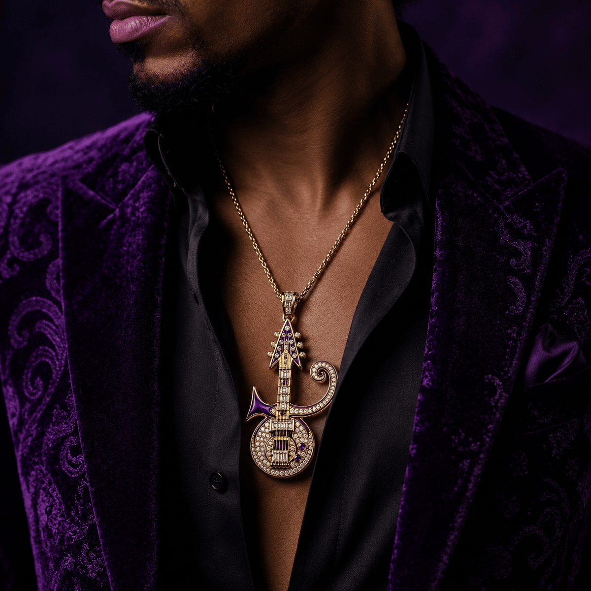 PRCE Solid Gold Chain with Diamond Pendant TTTT