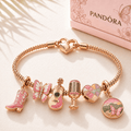 DLPT Rose Gold Charm Bracelet Set TTTT