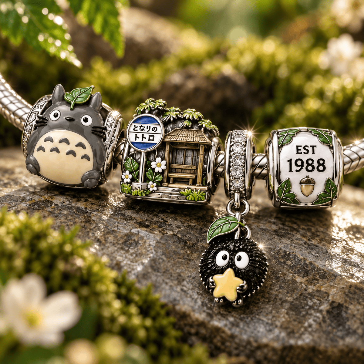 MNTO Sliver Charm Bracelet Set VTH