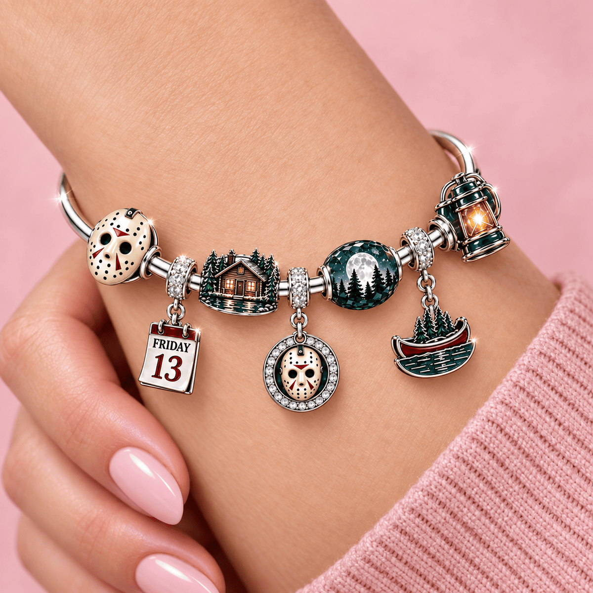F13 Silver Charm Bracelet Set TMH