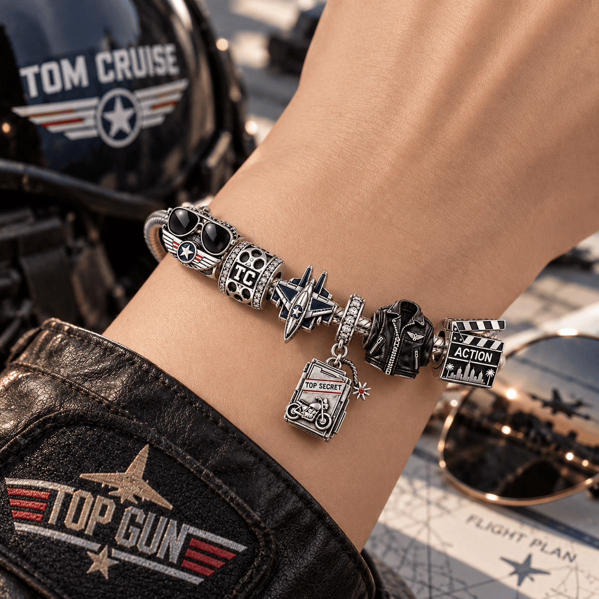 TCR Silver Charm Bracelet Set PTT