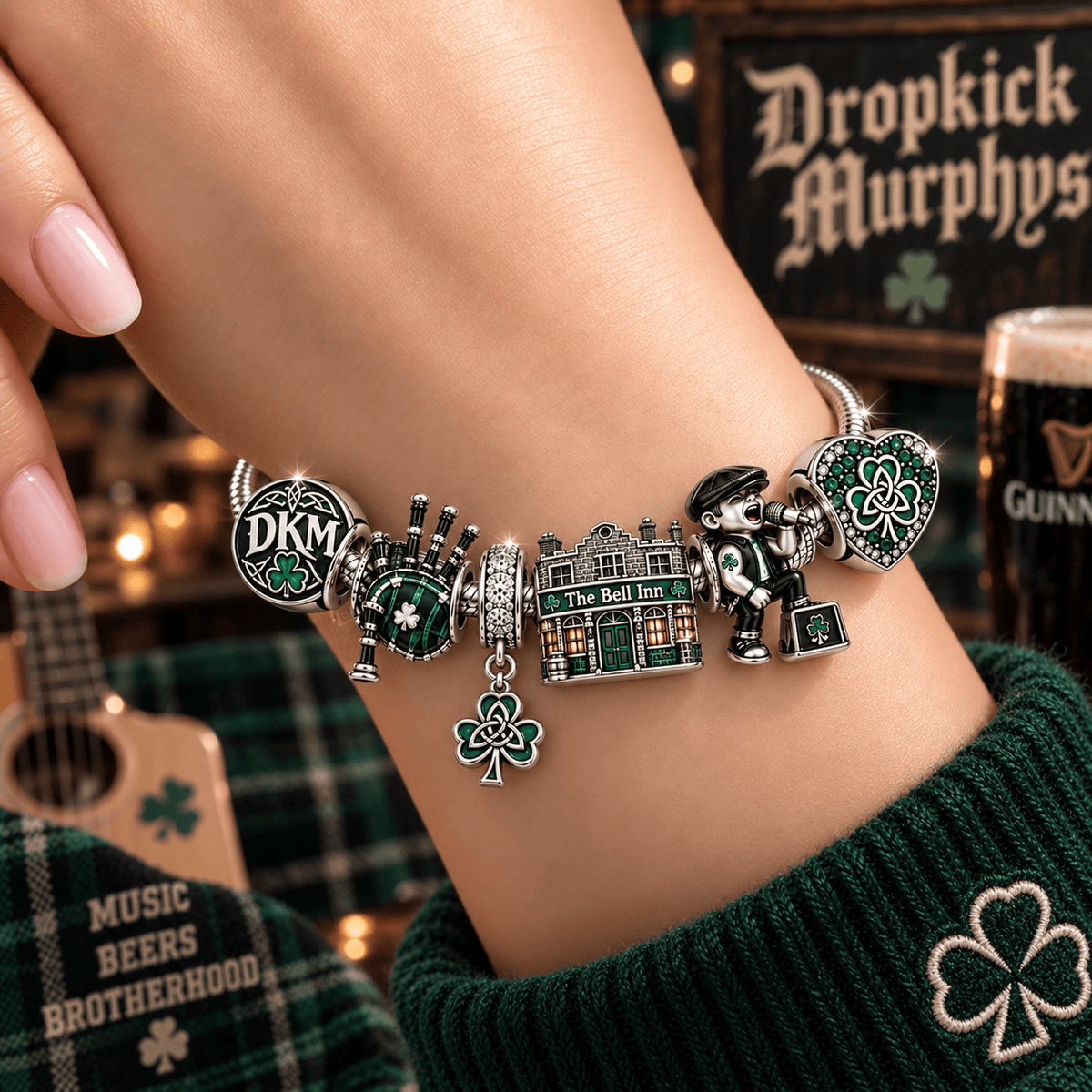 DKMP Silver Charm Bracelet Set VTH