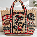 ATF Straw-Style Embellished Tote Bag NTKO