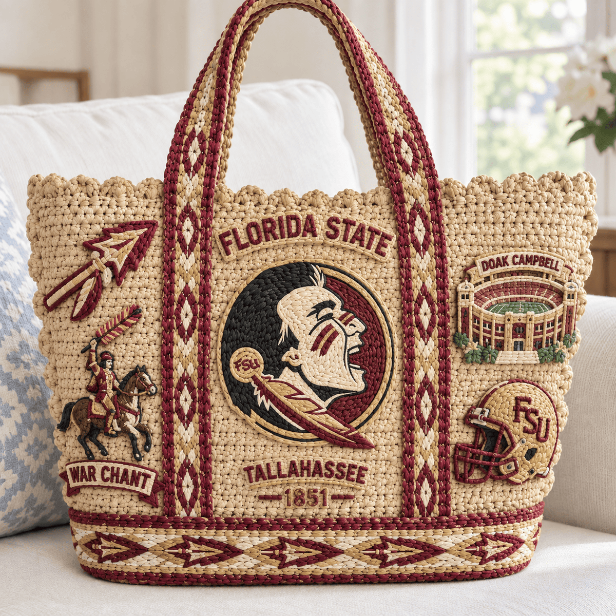 FSS Straw-Style Embellished Tote Bag HTTT