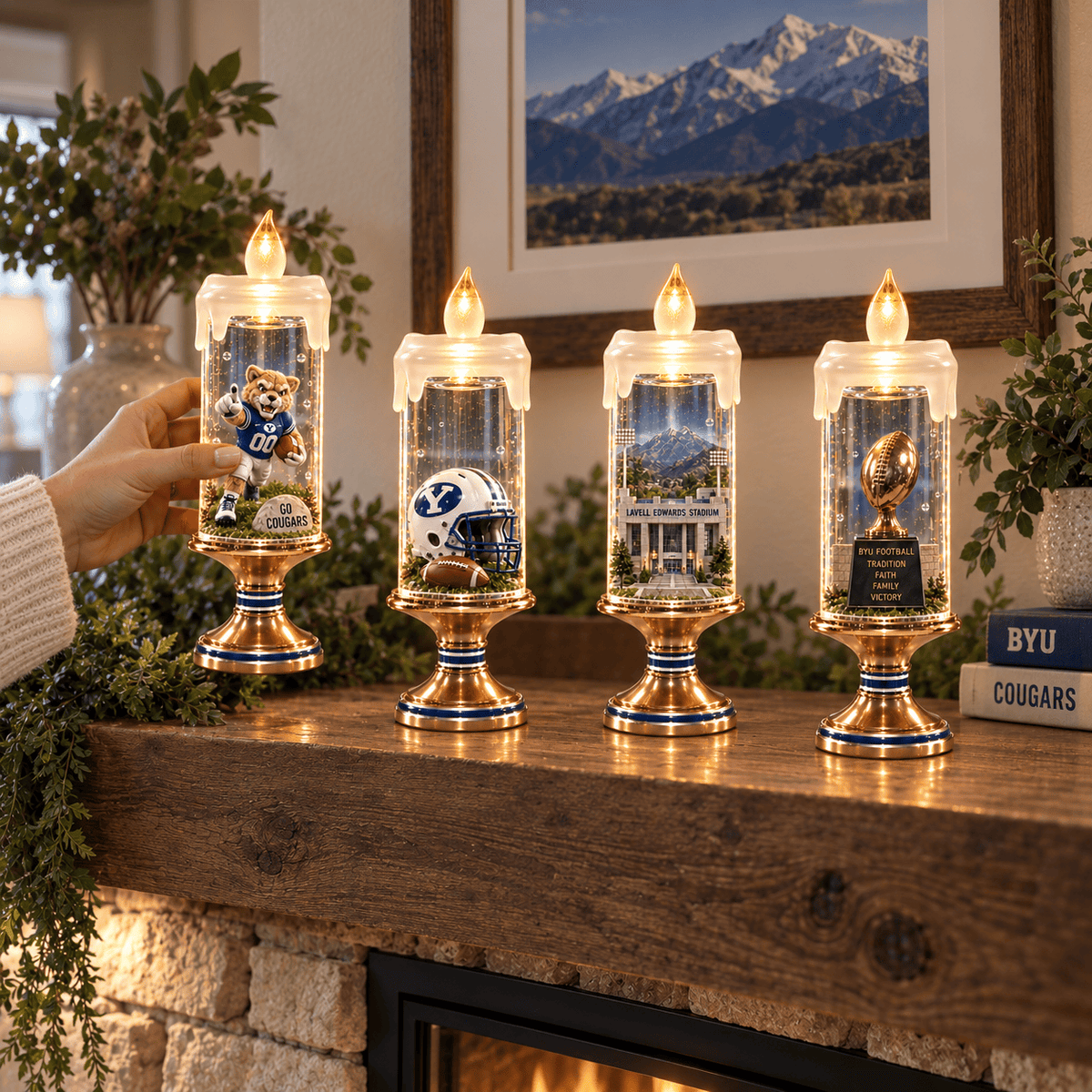 Premium BYU Candle Ornament Lights TTMH