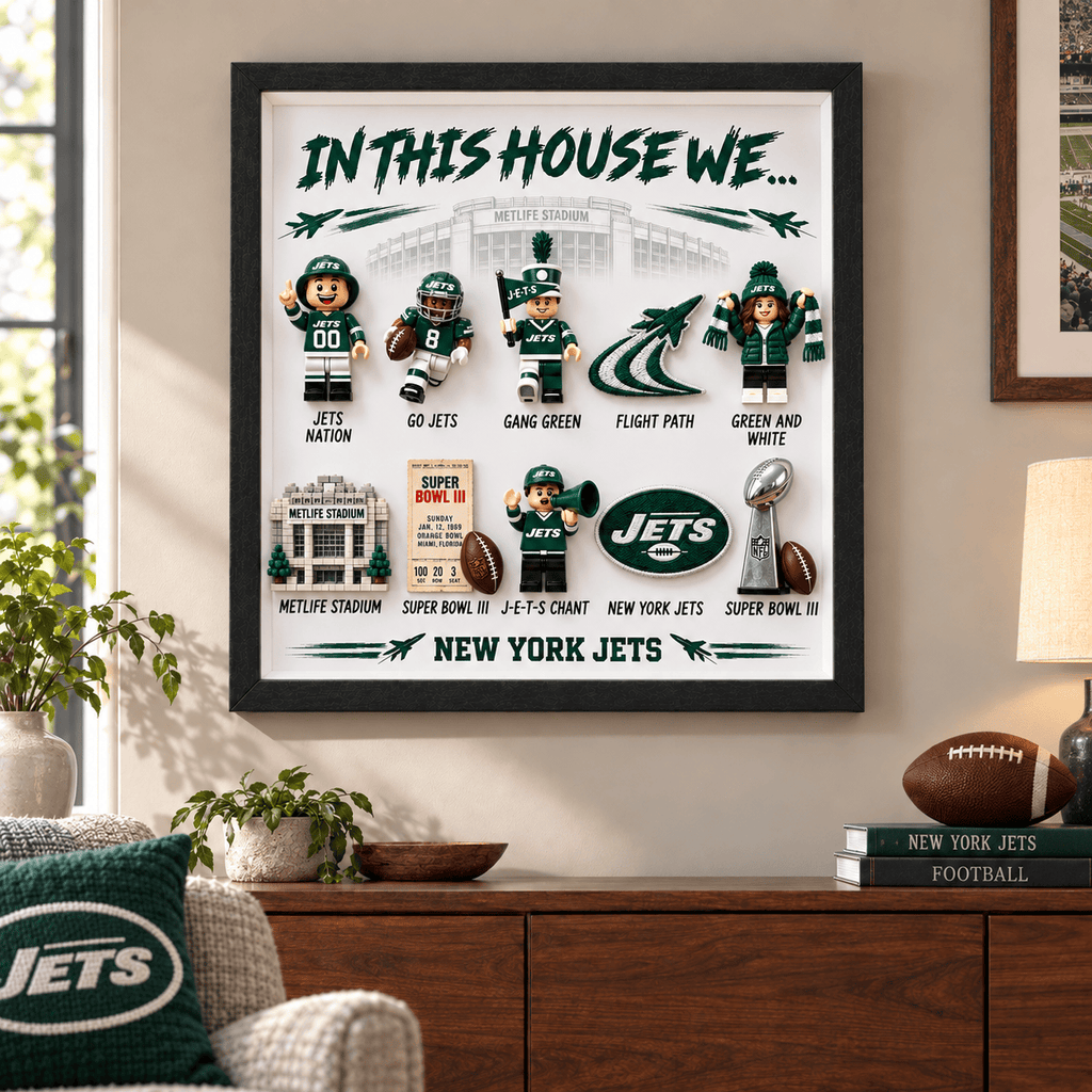 NYJ "In This House We…" 3D Fan Display Frame TMH