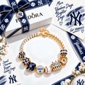 NYY Gold Charm Bracelet Set BMD