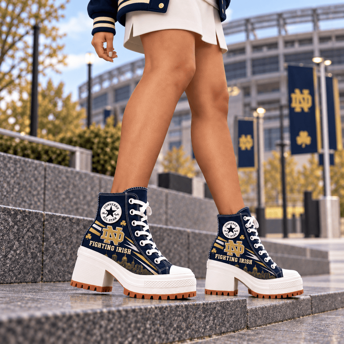 PREMIUM NDFI Heeled High-Top Sneakers TMH