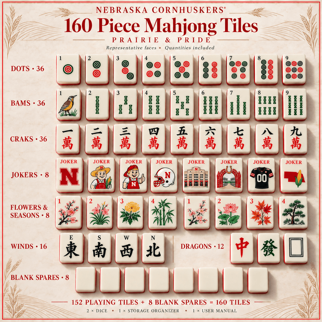 Premium NCH Mahjong Tiles Set TNSM