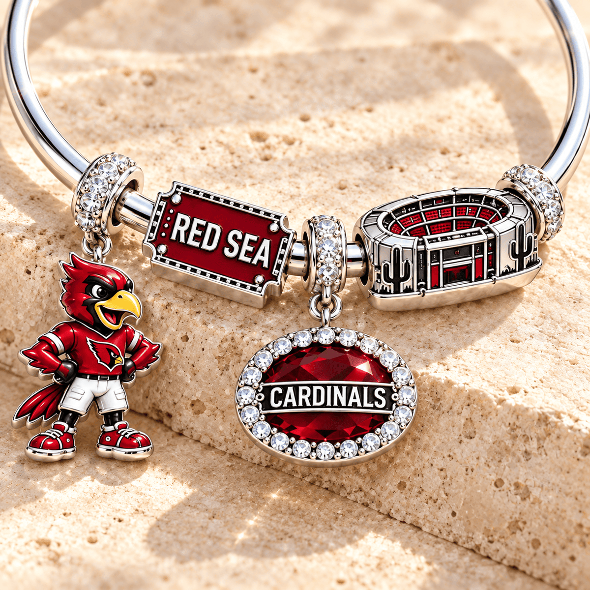ARCD Silver Charm Bracelet Set TMH