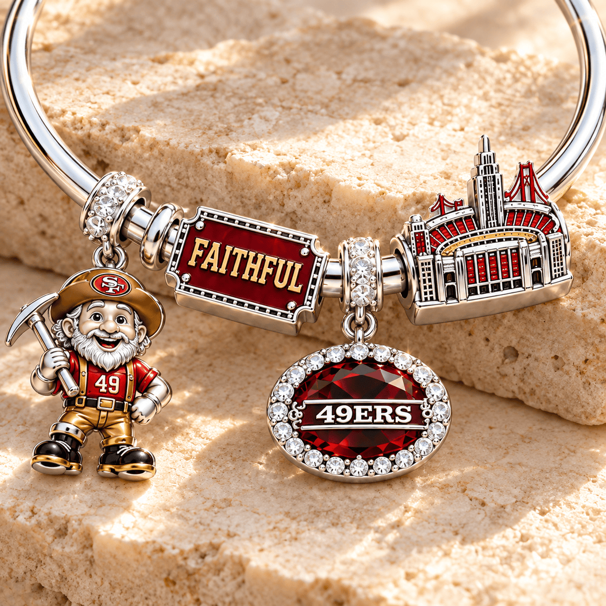 SF49 Silver Charm Bracelet Set TMH