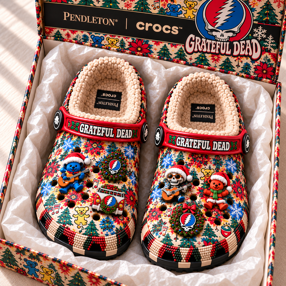 GRFD Premium Fleece-Lined Crocs Clogs NTTB