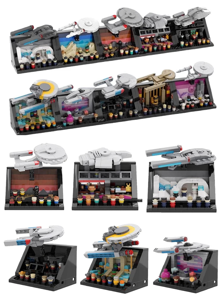 MOC Classic Movie Star Five Classic Miniature Scenes 3D Model Bricks Set Adult Building Block Kid Toy Gift
