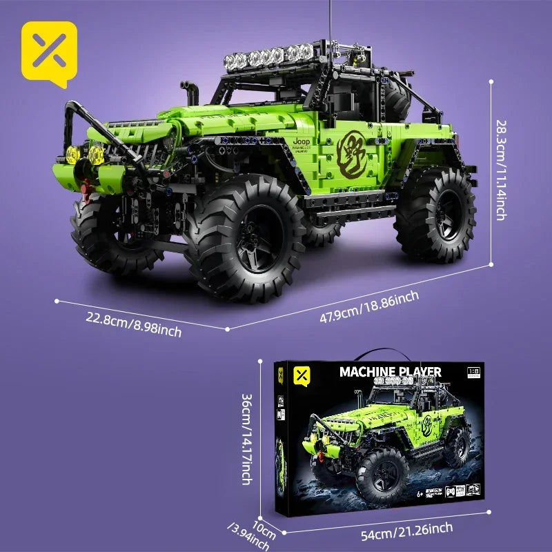 2357pcs Remote Control 1:8 Scale Off-Road Building Blocks Car Heavy-Duty RC Truck Construction Toy Kids Christmas Birthday Gifts
