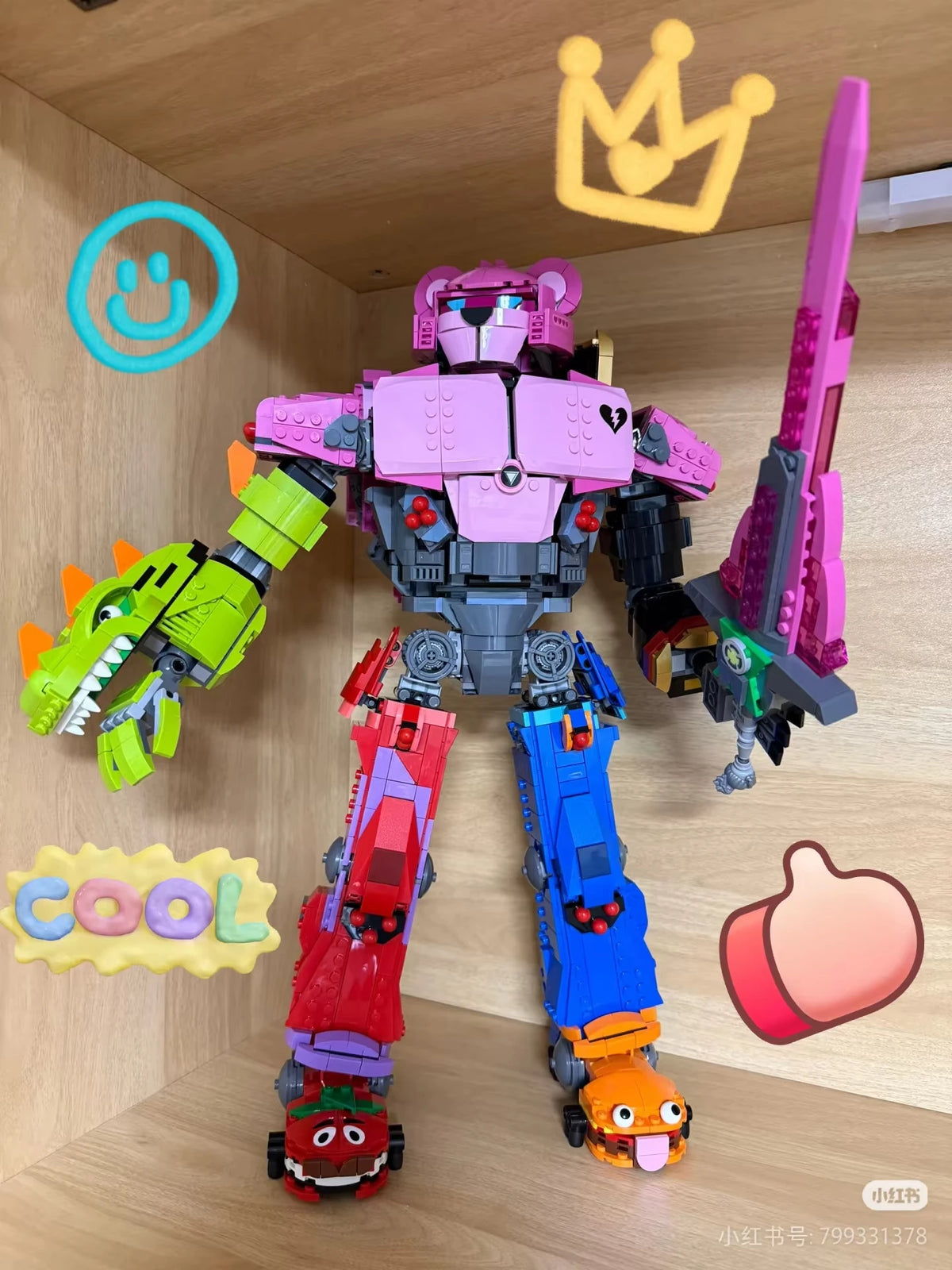 2026 hot-selling hero Mecha team building block assembly robot leader model toy boy children christmas birthday gift